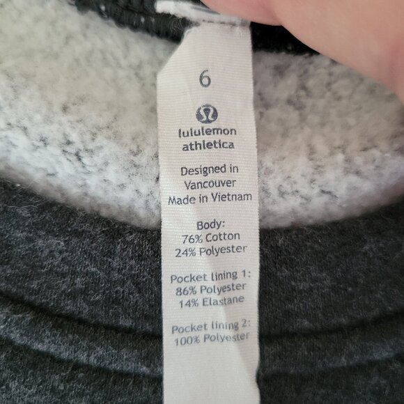 Lululemon Crewneck Sweatshirt Zipper Sides Women's Size 6 - Picture 4 of 12